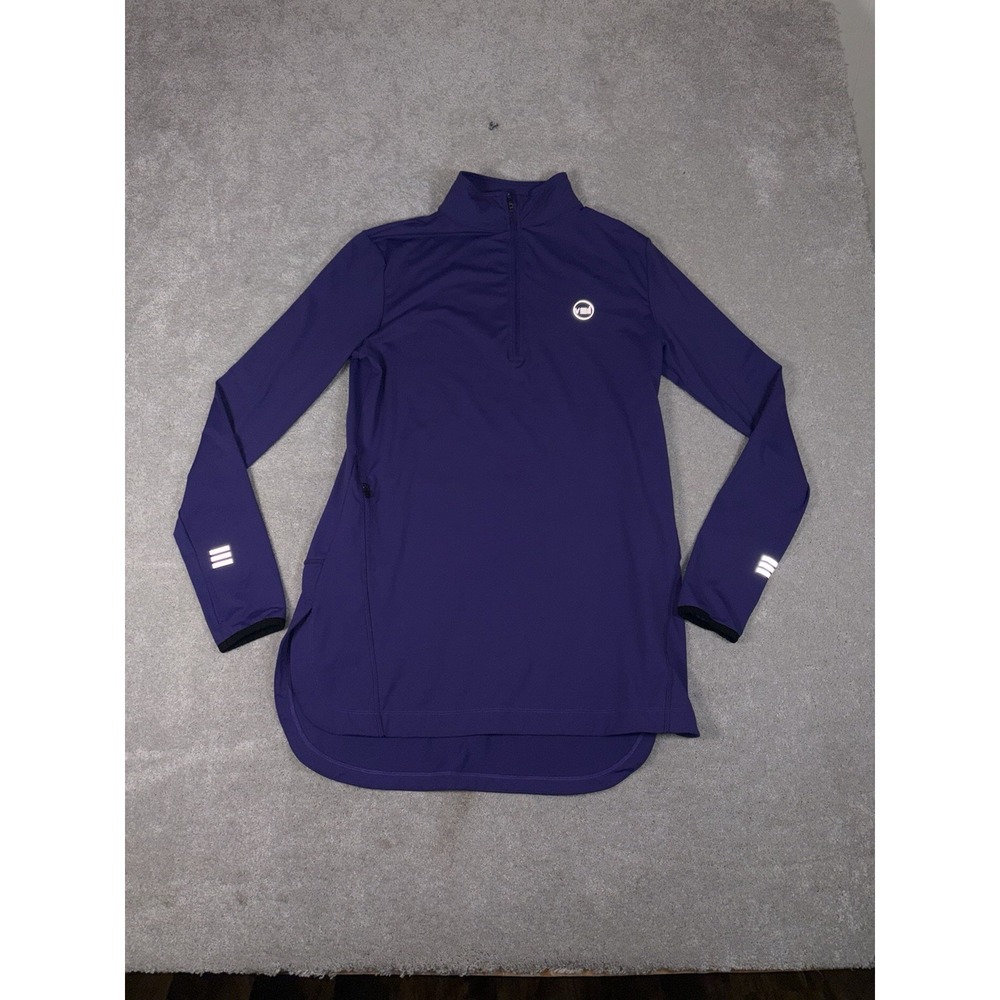 Veil Spark 1/4 Zip Purple Pullover 100 Polyester Long Sleeve Activewear womans M
